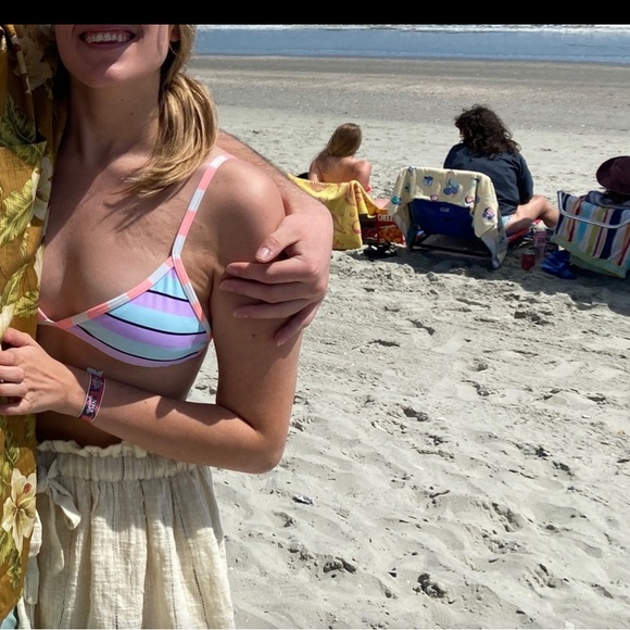 Free People Bubble Striped Shorts off white - Picture 3 of 6